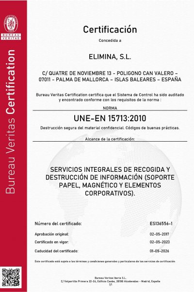 2023 RENOVACIÓN-UNE-EN 15713_2010-ELIMINA, S.L.-ESPAÑOL_36179893_36180153_1