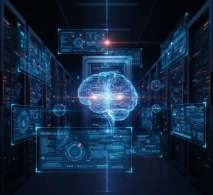 Proceso de destrucción física de discos duros y servidores con datos utilizados para entrenar inteligencia artificial