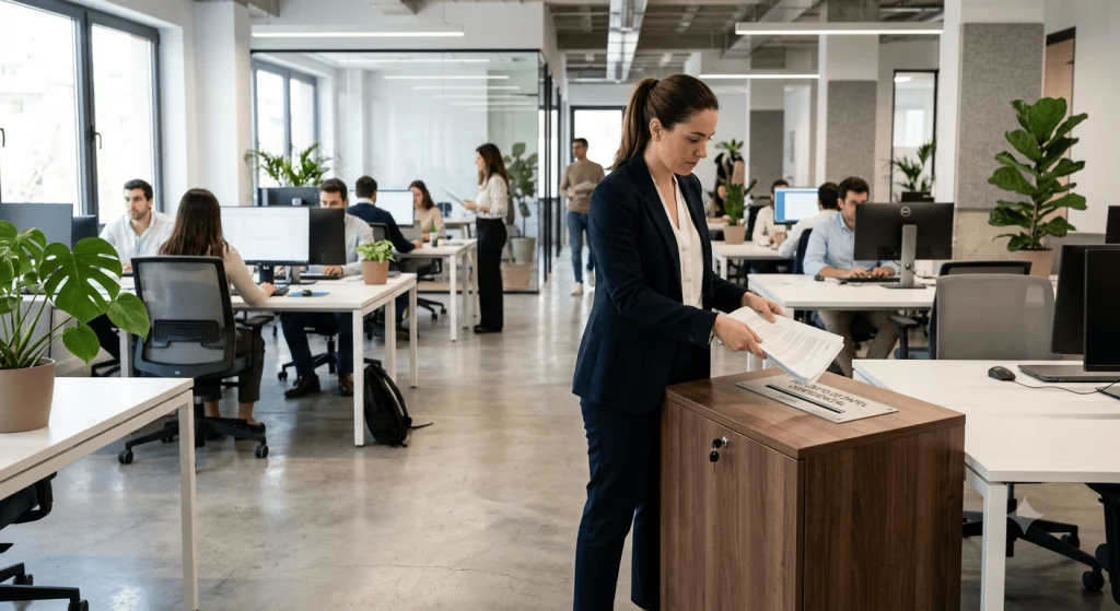contenedor de seguridad para destrucción periódica de documentos - Elimina® S.L.