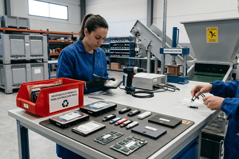 destrucción de soportes digitales y discos duros - Elimina® S.L.