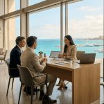 Contenedor de seguridad para destrucción de documentos en una agencia inmobiliaria de Mallorca