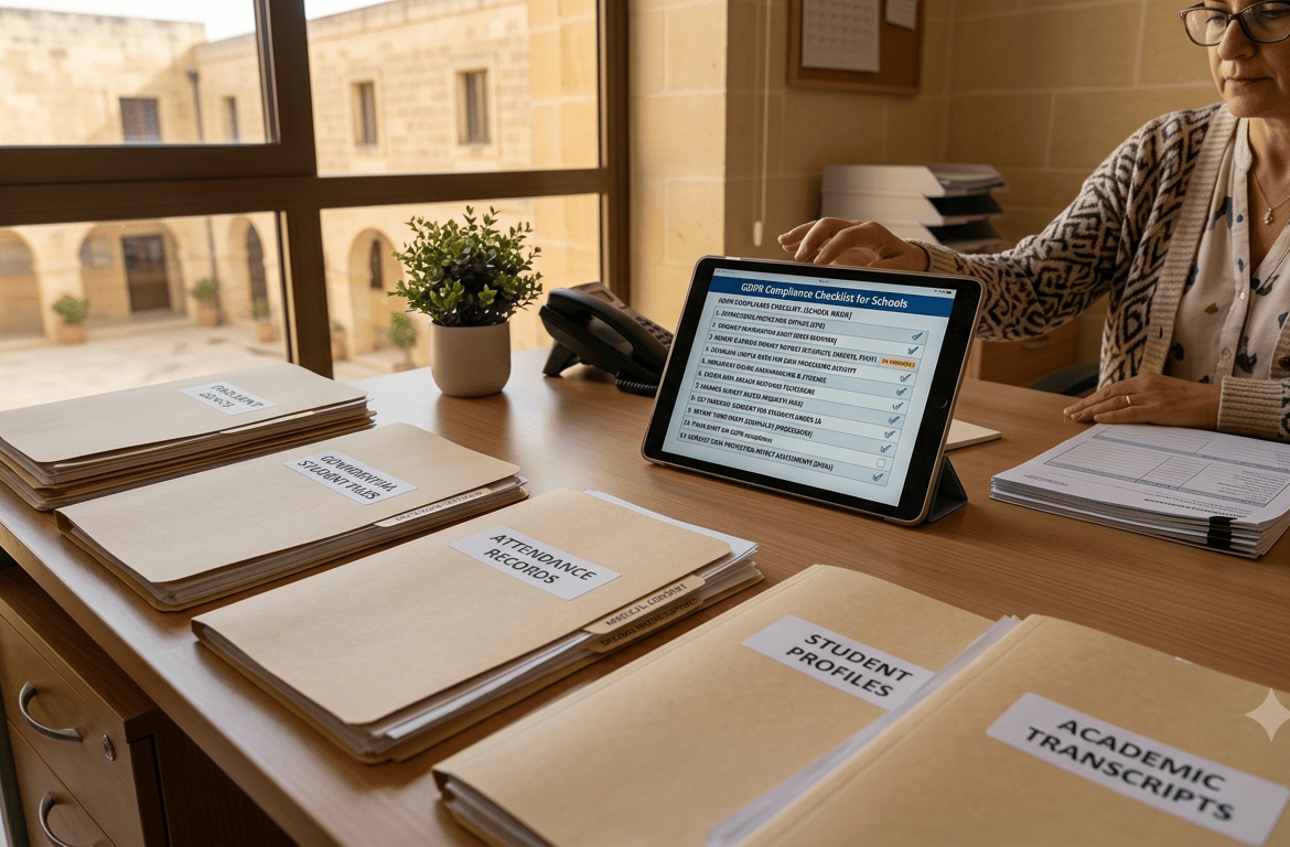 Gestión de expedientes académicos conforme al RGPD en un centro educativo de Mallorca