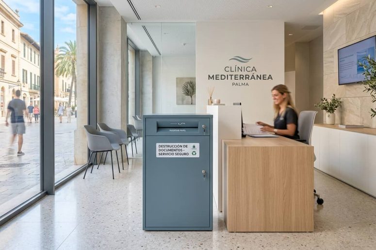 Destrucción de documentos médicos en Mallorca con consola de seguridad Elimina® S.L.